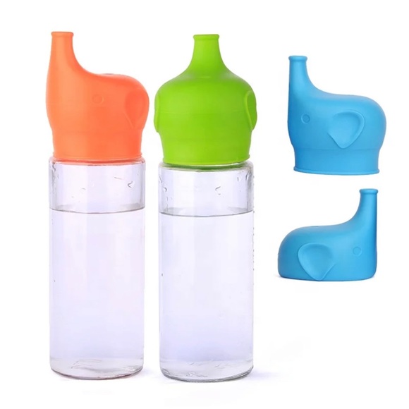 2 Pack BPA Free Silicone Sippy Cup Lids, Fits Any Cup, Stretch Spill Proof Lid - Picture 1 of 5